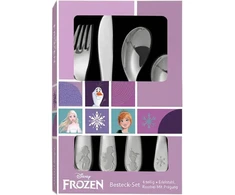 Disney Frozen Ice Queen 4 dalių stalo įrankių rinkinys vaikams, nerūdijantis plienas