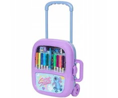 Disney Stitch Lagaminas kūrybiniams darbams piešti kreidelėmis spalvinimo knygelė