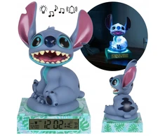 DISNEY Stitch Lampka nocna 3D su budzikiem i kalendarzem, ŚWIECĄCA figurka