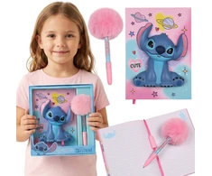 DISNEY Stitch Rinkinys piśmienniczy, NOTES antystresowy +DŁUGOPIS su pomponem