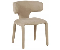 Dizainerio minkšta kėdė svetainei ir valgomajam Tobi beige Kare Design