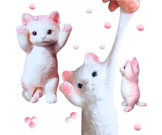 DK Antistresinis Gniotek SQUISHY KITTEN Žaislas, baltas ir rožinis