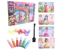 DK Meninis rinkinys DAŽYMAS SU GLITTER SAND 3D princesės efektu