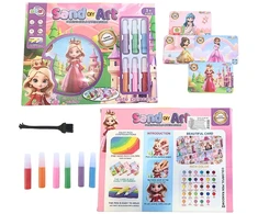 DK Meninis rinkinys DAŽYMAS SU GLITTER SAND 3D princesės efektu