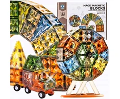 DK UGDYMAS Konstrukciniai blokeliai, magnetiniai ratai, kūrybinis RINKINYS 153 ELEMENTAI