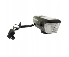 DMR LAMPKA ROWEROWA SOLARNA LED USB KLAKSON DZWONEK