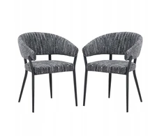 Domaison 2x LUNA S minkštų kėdžių rinkinys pilka Boucle – 340566