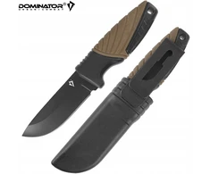 Dominator Uc Dominator Urban Combat Išgyvenimo peilis su kietu ašmeniu, ašmenys 7,5 cm, su dėklu, rudas/juodas