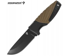 Dominator Uc Dominator Urban Combat Išgyvenimo peilis su kietu ašmeniu, ašmenys 7,5 cm, su dėklu, rudas/juodas