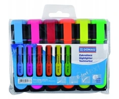 Donau 6x Fluorescenciniai "d-text" žymekliai, spalvų mišinys, 1-5mm