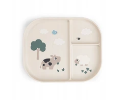 Done by Deer neslystanti lėkštė su skyreliais Foodie Tiny farm Sand