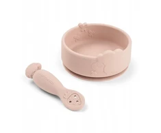 Done By Deer Padarė Deer Silikoninis dubuo su siurbimo taurele ir Spoon Sheepy P