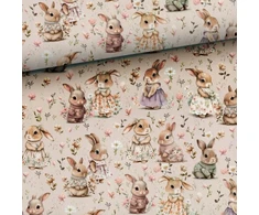Dot And Panda Ochraniacz do łóżeczka 30x180 KRÓLICZKI Medvilnė Premium MINKY Velvet