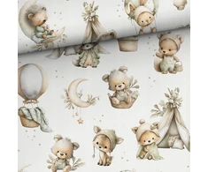 Dot And Panda Ochraniacz do łóżeczka 30x180 PORA NA DOBRANOC Medvilnė Premium MINKY Velvet