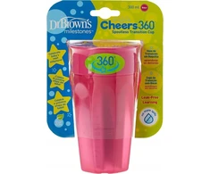DR BROWN'S SIDABRINIS PUODULIS 360 300ML ROZINĖ