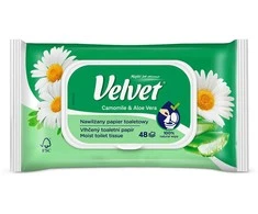 Drėgnas tualetinis popierius Camomile Velvet 48vnt.