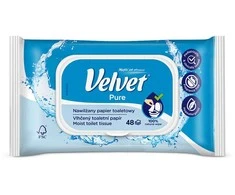 Drėgnas tualetinis popierius Pure Velvet 48vnt.