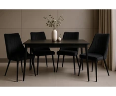 Drewik MINŠTA KĖDĖ, ELEGANTAS FOTOTELIS VIRTUVEI, VALGOMUI IR SVETAINEI, Juodas