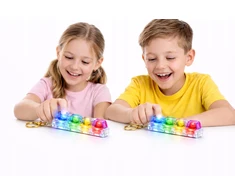Drobiazgarnia Antistresinis Clicker Keychain Fidget 4 jungikliai Clicker LED apšvietimo klaviatūra