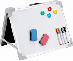 DRY RASE BOARD 40X30CM DVIPUSIS RAŠYMAS BRĖŽIMO ALUMININIS RĖMAS