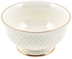 Dubuo E Clat Gold Quality Ceramics 15cm baltas