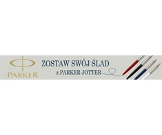 Długopis Parker Jotter su grawerem juoda prezent auksinė tabliczka komplektas