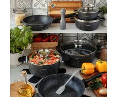 DUJŲ INDUKCINIS PUODAS ORKAITEI Mažas Konighoffer Pollo Juodas 2,3l 20cm