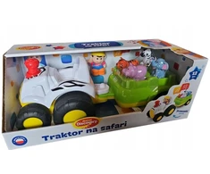 Dumel ŽAISLAS VAIKAMS TRAKTORIUS PRIEKABAS GYVŪNAI SAFARI GARSO EFEKTAI PL