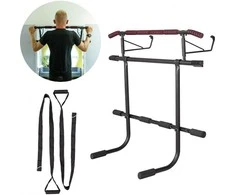 Durų staktos skersinis / lygiagretės su treniruočių diržais inSPORTline HR5004 70–92cm (iki 200kg)