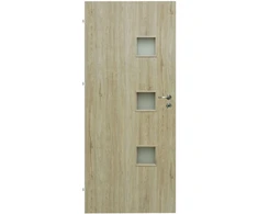 Durų varčia DOMIDOR GRECCO, sanremo ąžuolo sp., su stiklu, 844 x 2033 mm, kairė