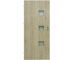 Durų varčia DOMIDOR GRECCO, sanremo ąžuolo sp., su stiklu, 844 x 2033 mm, kairė