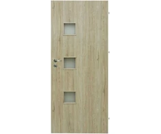Durų varčia DOMIDOR GRECCO, sanremo ąžuolo sp., su stiklu, 744 x 2033 mm, kairė