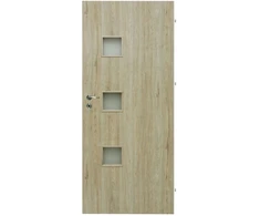 Durų varčia DOMIDOR GRECCO, sanremo ąžuolo sp., su stiklu, 744 x 2033 mm, kairė