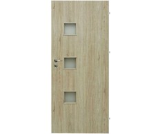Durų varčia DOMIDOR MARCO, balinto ąžuolo sp., su stiklu, 844 x 2030 mm, dešinė