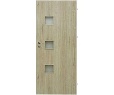 Durų varčia DOMIDOR MARCO, balinto ąžuolo sp., su stiklu, 844 x 2030 mm, dešinė