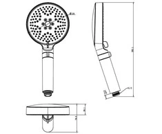 Dušo galvutė 085 Vite Ø120mm chromuota
