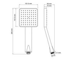 Dušo galvutė 687 Vite Ø100mm/1 režimas chromuota