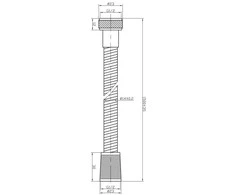 Dušo žarna AB PVC 150cm Chromuota/Balta