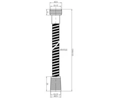 Dušo žarna AB PVC 150cm Chromuota/Juoda