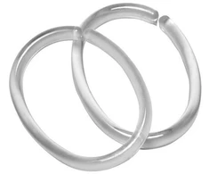 Sealskin Clips dušo užuolaidų žiedai - įvairių spalvų-Transparent