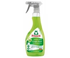 Dušų ir vonių purškiamas valiklis Frosch su vynuogių rūgštimi 500ml