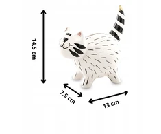 Duwen Atidaroma taupyklė, CAT KITTY figūrėlė, balta, DEKORATYVUS, ORIGINALUS