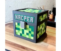Duża skarbonka vaikams Pixele 3D Skarbonka su imieniem na prezent Kajawis