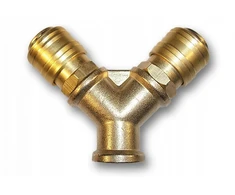 Dviejų kontaktų GW3/8'' 2 greito prijungimo jungtys SP026 žalvaris