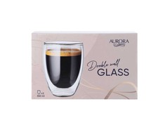 Dvigubo stiklo stiklinės AURORA, 350 ml, 2 vnt