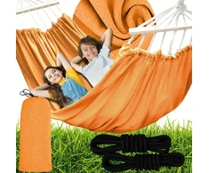 Dvigulis sodo hamakas Xxl 280x150cm su pagaliu ir maišeliu