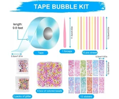DVIPUŠĖ BURBULĖLIŲ JUOSTOS PŪSTI BURBULULIUS BUBBLE NANO SQUISH BUBBLES 3m