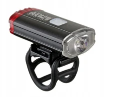 Dvipusė dviračio lempa Author A-DoubleShot 250/12 liumenai USB, juoda