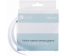 Dvipusė kibi juosta VELCRO, baltos sp., 25 m
