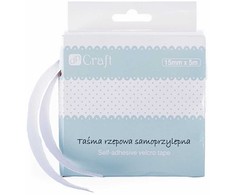 Dvipusė kibi juosta VELCRO, baltos sp., 25 m